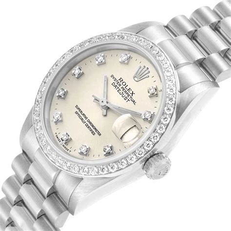 platinum and diamond ladies rolex|Rolex platinum price.